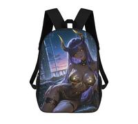 sinyumoney Anime Devil Girl on Couch School Bags School Secondary High School College Backpack Travel for Men, Women & Teenage Boys 17inch