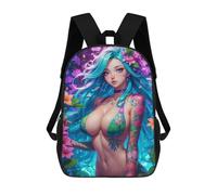 sinyumoney Anime Flower Girl 3D Printed 17 Inch School Backpack Casual Children's Backpacks 3D Printed for Boys Elementary And Middle