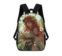 sinyumoney Anime Forest Celtic Anime Fairy Nymph Backpack School Rucksack Casual Daypacks School Work Travel Bag for Men/Women 17inch