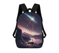 sinyumoney Anime Galaxy Sunset Backpacks Children's Backpacks School Bag 3D Printed Children's School Backpack Fashion Travel Backpacks for Kids Elementary Middle School 17inch