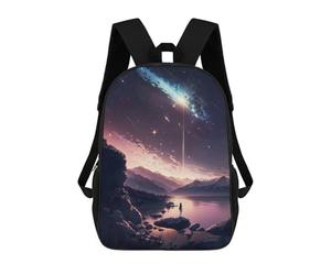 sinyumoney Anime Galaxy Sunset Backpacks Children's Backpacks School Bag 3D Printed Children's School Backpack Fashion Travel Backpacks for Kids Elementary Middle School 17inch