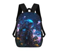 sinyumoney Anime Girl Lost in Wonder Children's Backpack, Schoolbag Large Capacity Students Bookbag Rucksack Knapsack for Boys Girls Adults Teen 17inch