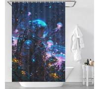 sinyumoney Anime Girl Lost in Wonder Shower Curtains Mould Proof Waterproof Polyester Fabric Modern Fabric Bathroom Decor Set for Bathroom with Hooks 46.85x70.87Inch（119x180cm）