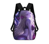 sinyumoney Anime Girl with Butterflies 3D Printed 17 Inch School Backpack Children's Backpacks 3D Printed Cool Knapsack for Boys Elementary And Middle