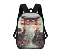 sinyumoney Anime Japanese Gate Backpacks 3D Printed Kids School Backpack School Bag Fashion Rucksacks for Boys Elementary And Middle School Students 17inch
