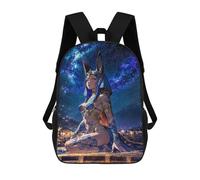 sinyumoney Anime Pharaoh Girl Kids Backpack,School Backpack Kids School Bag 3D Printed Cartoon Large Capacity Backpack for Kids Boys And Girls 17inch