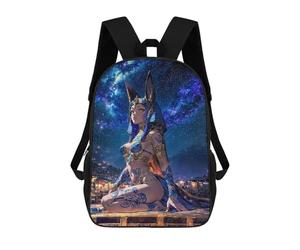 sinyumoney Anime Pharaoh Girl Kids Backpack,School Backpack Kids School Bag 3D Printed Cartoon Large Capacity Backpack for Kids Boys And Girls 17inch