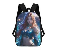 sinyumoney Anime Starlit Gaming Girl School Bag 3D Printed Children's School Backpack Casual Fashion Travel Backpacks for Kids School Students 17inch