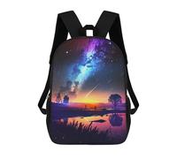 sinyumoney Anime Starry Night Backpacks Kids Student Schoolbag 3D Printed Backpacks Elementary And Middle School Students Backpacks for Boys Girls 17inch