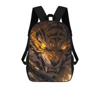 sinyumoney Anime Tiger Glowing Eyes School Backpack Schoolbags For Girls Boys Backpack With Pocket Fashion School Bag Kids Backpack 17inch