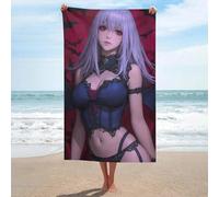 sinyumoney Anime Vampire Girl Gaming Bathroom Towels Set for Smooth Skin Quick Drying Durable Beach Towel Gentle for Sensitive Skin 130cm*80cm