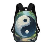 sinyumoney Anime Yin Yang Nature Children's School Backpack Fashion Casual Children's Backpacks 3D Printed School Bags Boy Large Backpack 17inch