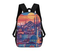 sinyumoney Ankara Twilight Backpacks Kids School Backpack School Bag 3D Printed School Bag for Boys Elementary And Middle School Students 17inch