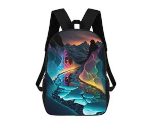 sinyumoney Antarctic Glacier River Backpack School Bag Lightweight Airport College Students Back Pack for Men, Women & Teenage Boys 17inch