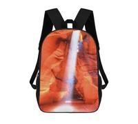 sinyumoney Antelope Canyon Arizona 17 Inch Backpacks Kids Schoolbag,3D Printed Elementary And Middle School Students Backpacks for Boys Girls