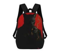 sinyumoney Anthropomorphic Cat Smoking Cigarette School Bag Bookbag 3D Printed Children's Backpacks for Kids Boy Girl Book Bags Kids School Bag Travel Rucksacks 17inch