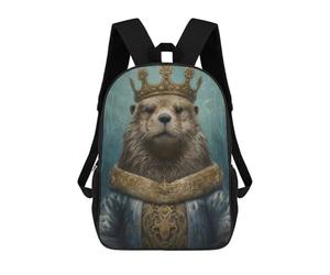 sinyumoney Anthropomorphic Sea Otter Children's School Backpack 3D Printed for Kids Travel Rucksacks Book Bags for Boys Elementary School Students 17inch