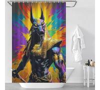 sinyumoney Anu gyptian God of The Underworld -2 Modern Fabric Bathroom Decor Set Thicken Durable Polyester Shower Curtain Anti Mould for Travel Trailer 46.85x70.87Inch（119x180cm）