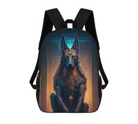 sinyumoney Anubis Egyptian God Statue Children's Backpacks School Backpack 3D Printed Backpack for Kids Travel Rucksacks Book Bags Kids School Bag 17inch