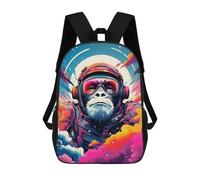 sinyumoney Ape Astronaut in Space Backpack School Bag Work Laptop Backpack Rucksack Bag for Boys/Girls/Teenagers 17inch