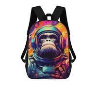 sinyumoney Ape Astronaut Space Suit-9 School Bags School Secondary High School College Backpack Travel for Boys/Girls/Teenagers 17inch