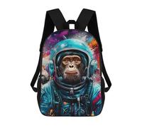 sinyumoney Ape in Space Suit-1 Backpack Schoolbags for Boys Girls Casual Sport Daypack Elementary Primary Large Capacity Bookbags 17inch