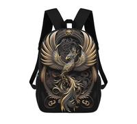 sinyumoney Apex Golden Phoenix 17 Inch Backpacks Kids Schoolbag,3D Printed Elementary And Middle School Students Backpacks for Boys Girls