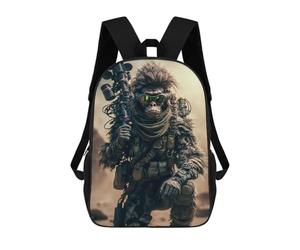sinyumoney Apex Primate Soldier Backpack Schoolbags for Boys Girls Casual Sport Daypack Elementary Primary Large Capacity Bookbags 17inch