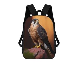sinyumoney Aplomado Falcon Oil Paint School Backpack 3D Printed School Bags Boys Girls Laptop Backpack for Kids/Students/Adults 17inch