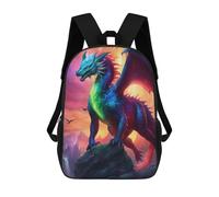 sinyumoney Apocalyptic Magical Dragon Rucksacks 3D Printed Children Backpacks Fashion Casual Daypack Cute Travel Bags Outdoor Casual Daypack for Boy And Girl 17inch