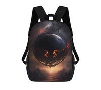 sinyumoney Apocalyptic Sky Children's Backpack, 3D Printed School Backpack, Backpack for Boys Girls, Adjustable School Bag for Primary School 17inch