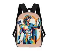 sinyumoney Apollo God of Oracles Wpap Backpacks Kids Student Schoolbag,3D Printed Backpacks,Elementary And Middle School Students Backpacks for Boys Girls 17inch