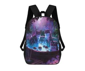 sinyumoney Apple Bobbing Cats Backpack School Lightweight Schoolbag Dayback Bookbag College for Men, Women & Teenage Boys 17inch