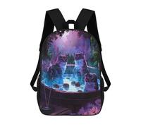 sinyumoney Apple Bobbing Cats Rucksacks 3D Printed Children Backpacks Fashion Casual Daypack Cute Travel Bags Outdoor Casual Daypack for Boy And Girl 17inch