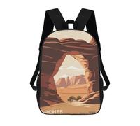 sinyumoney Arches National Park Print School Backpack Lightweight Airport College Students Back Pack for Girls Boys Teenage 17inch