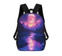 sinyumoney Arctic Ice Sunset Children's Backpacks 17inch School Backpack 3D Printed Bag Bookbag for Kids Travel Rucksacks Boy Girl Book Bags Kids School Bag