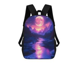 sinyumoney Arctic Ice Sunset Children's Backpacks 17inch School Backpack 3D Printed Bag Bookbag for Kids Travel Rucksacks Boy Girl Book Bags Kids School Bag