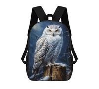 sinyumoney Arctic Snowy Owl School Backpack Lightweight Airport College Students Back Pack for Girls Boys Teenage 17inch