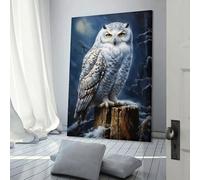 sinyumoney Arctic Snowy Owl Wall Canvas for Living Room for Living Room Kitchen Home Decorations Modern Art Prints 20x30inch(50x75cm)