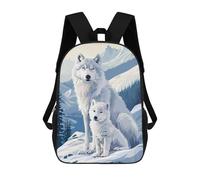 sinyumoney Arctic Wolf Family School Backpack Water Resistant Travel Backpack Computer Bag - Perfect for Travel, Work And Daily Use 17inch