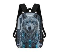 sinyumoney Arctic Wolf in The Snow 3D Printed Kids School Bag Rucksacks Children's School Fashion Casual Back Pack High Capacity Travel Book Bags Backpack for Kids 17inch