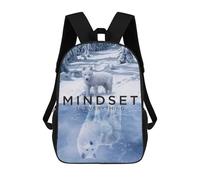 sinyumoney Arctic Wolf Mindset Backpack School Bag Secondary Causal Travel High School Bags for Camping Outdoor Adventures And Daily Travel 17inch