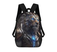 sinyumoney Armored Lion Guardian -1 School Bags Lightweight Casual Daypack School Backpacks for School/Work/Travel 17inch