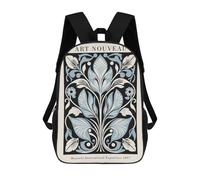 sinyumoney Art Nouveau Botanical Art Children's 17 Inch School Backpack 3D Printed Anime Movies for Kids Travel Rucksacks Book Bags Kids School Bag