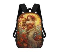 sinyumoney Art Nouveau Floral Fantasy School Backpack Water Resistant School Bag Business Backpack for Men/Women 17inch