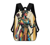 sinyumoney Artemis Goddess of Nature School Backpack School Bags For Girls Boys Backpack With Pocket Fashion School Bag Kids Backpack 17inch
