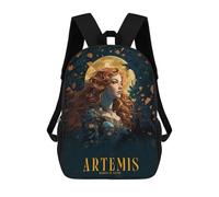 sinyumoney Artemis School Backpack for Girls 17inch Casual Daypack Lightweight Rucksack Boy Girl Backpack for Middle School Students