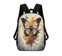 sinyumoney Artistic Butterfly Bloom School Backpack 3D Printed School Bags Boys Girls Laptop Backpack for Kids/Students/Adults 17inch