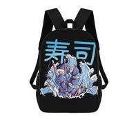 sinyumoney Asian Great Dragon Wave 3D Printed School Bag Children's School Backpack Schoolbags Travel Backpacks Casual Fashion Bag for Kids School Students 17inch