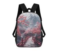 sinyumoney Asian Landscape at Spring Children's Backpack, Schoolbag Large Capacity Students Bookbag Rucksack Knapsack for Boys Girls Adults Teen 17inch